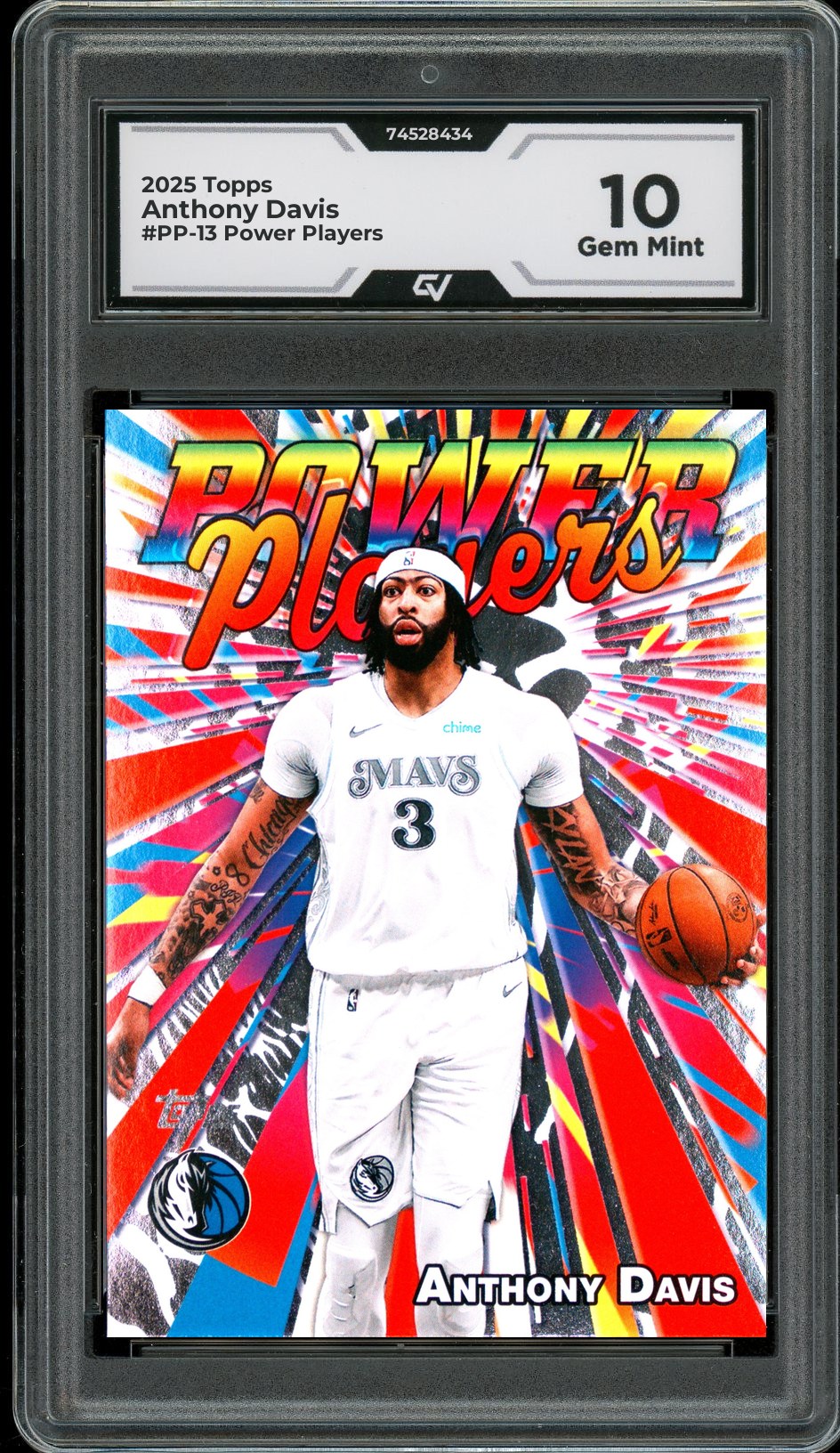 2025 Topps #PP-13 Anthony Davis Power Players Graded 10 Gem Mint - Front
