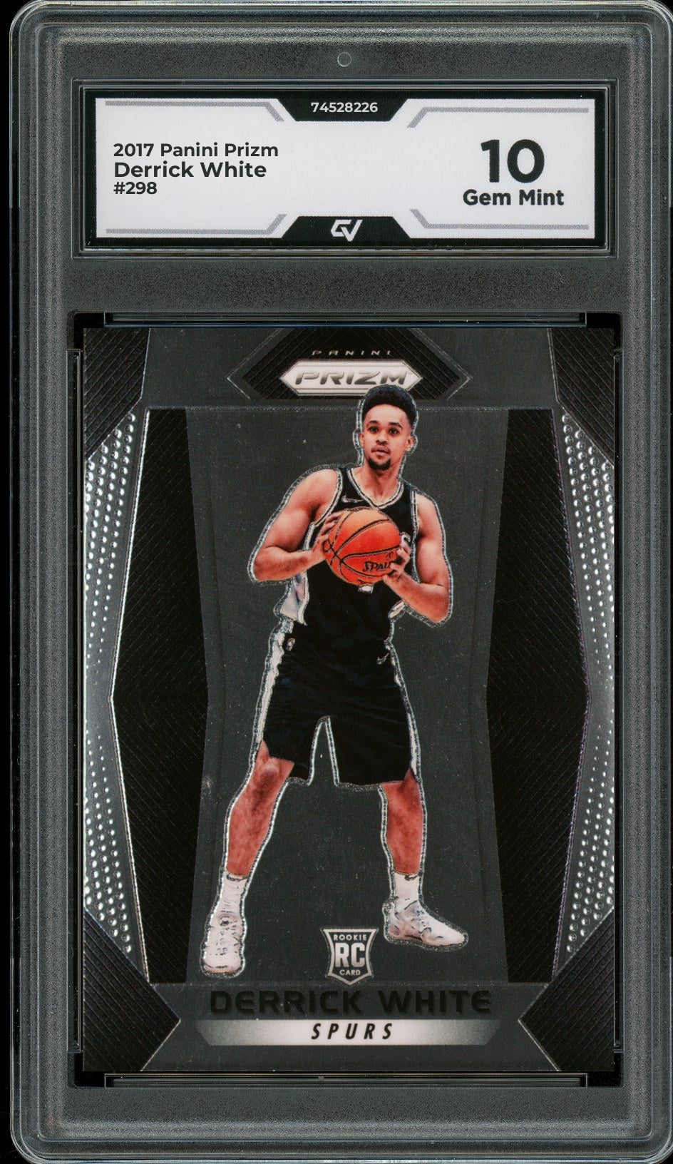 2017 Panini Prizm #298 Derrick White Rookie Card RC Graded 10 Gem Mint - Front