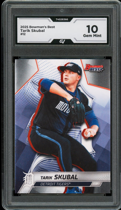 2025 Bowman's Best #12 Tarik Skubal Graded 10 Gem Mint - Front