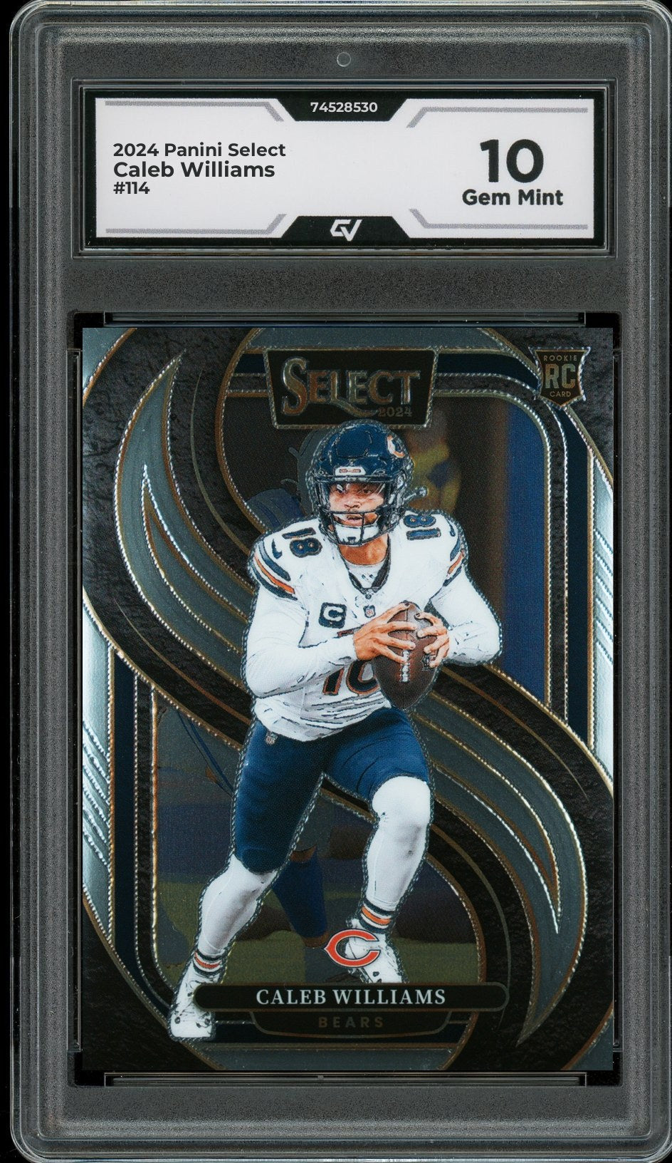 2024 Panini Select #114 Caleb Williams Rookie Card RC Graded 10 Gem Mint - Front