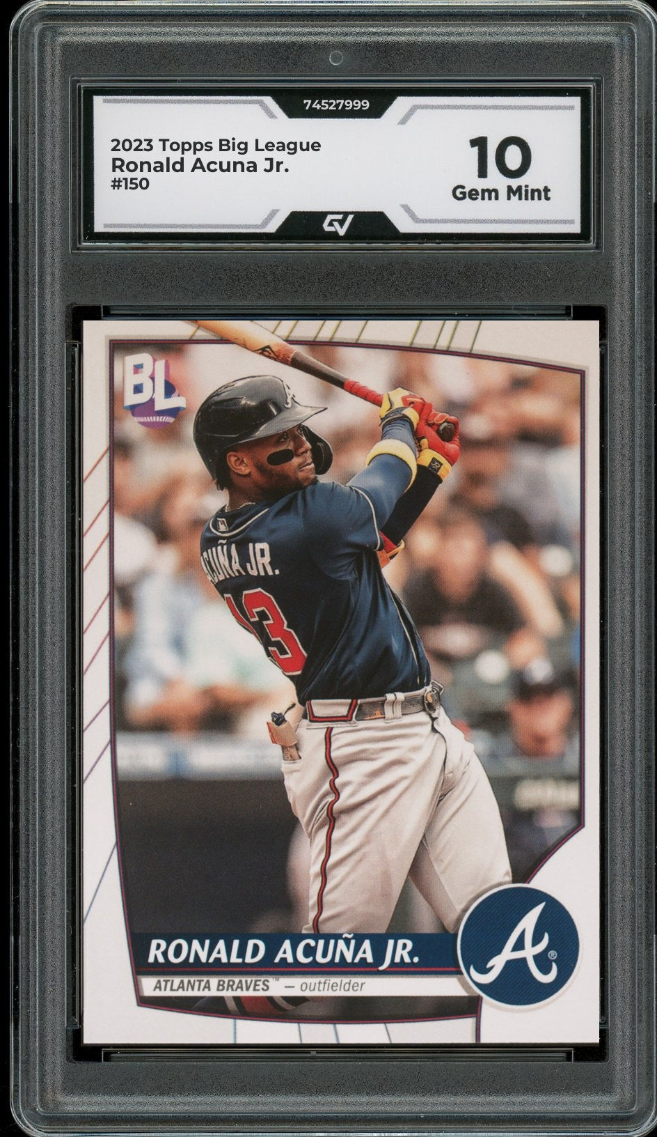 2023 Topps Big League #150 Ronald Acuna Jr. Graded 10 Gem Mint - Front