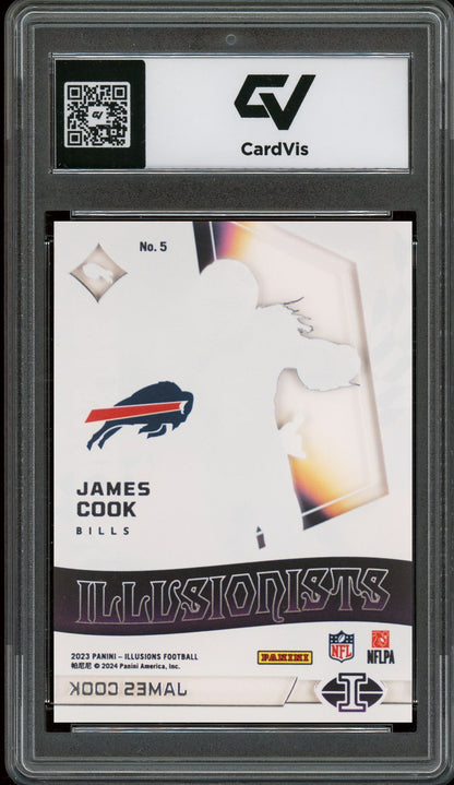 2023 Panini Illusions #5 James Cook Illusionists Graded 10 Gem Mint - Back