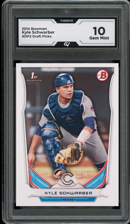 2014 Bowman #DP2 Kyle Schwarber Draft Picks Graded 10 Gem Mint - Front