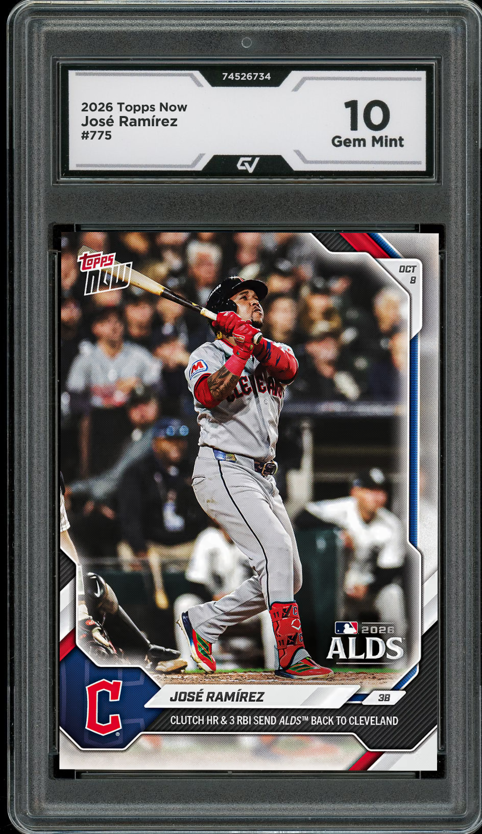 2026 Topps Now #775 Jose Ramirez HR Graded 10 Gem Mint Presale