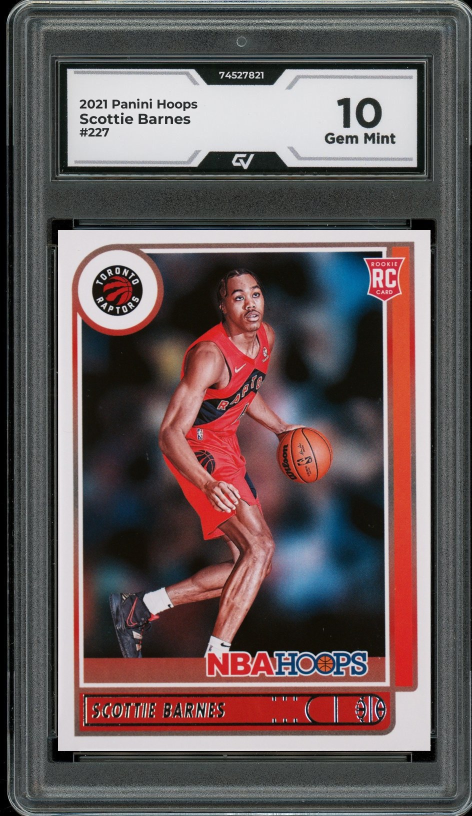 2021 Panini Hoops #227 Scottie Barnes Rookie Card RC Graded 10 Gem Mint - Front