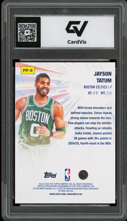 2025 Topps Power #PP-5 Jayson Tatum Players Graded 10 Gem Mint - Back