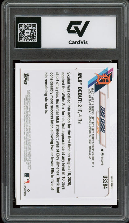 2021 Topps Update #US284 Tarik Skubal Graded 10 Gem Mint - Back