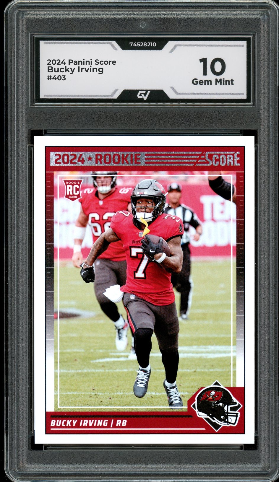 2024 Panini Score #403 Bucky Irving Rookie Card RC Graded 10 Gem Mint - Front