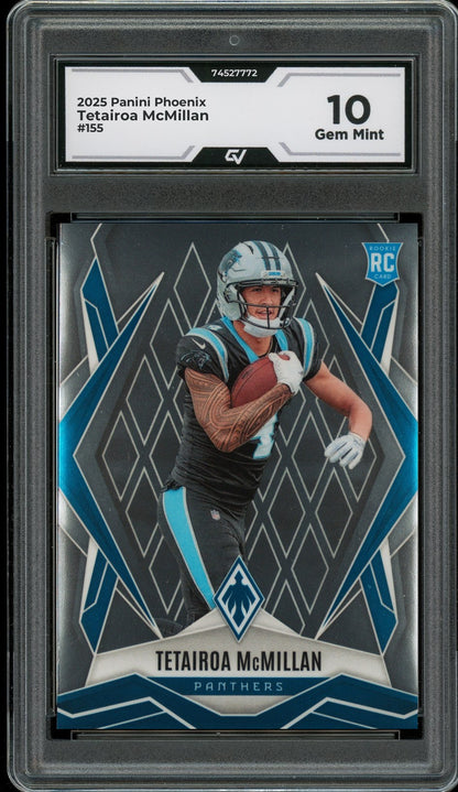 2025 Panini Phoenix #155 Tetairoa McMillan Graded 10 Gem Mint - Front