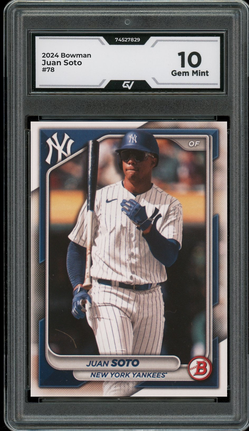 2024 Bowman #78 Juan Soto Graded 10 Gem Mint - Front