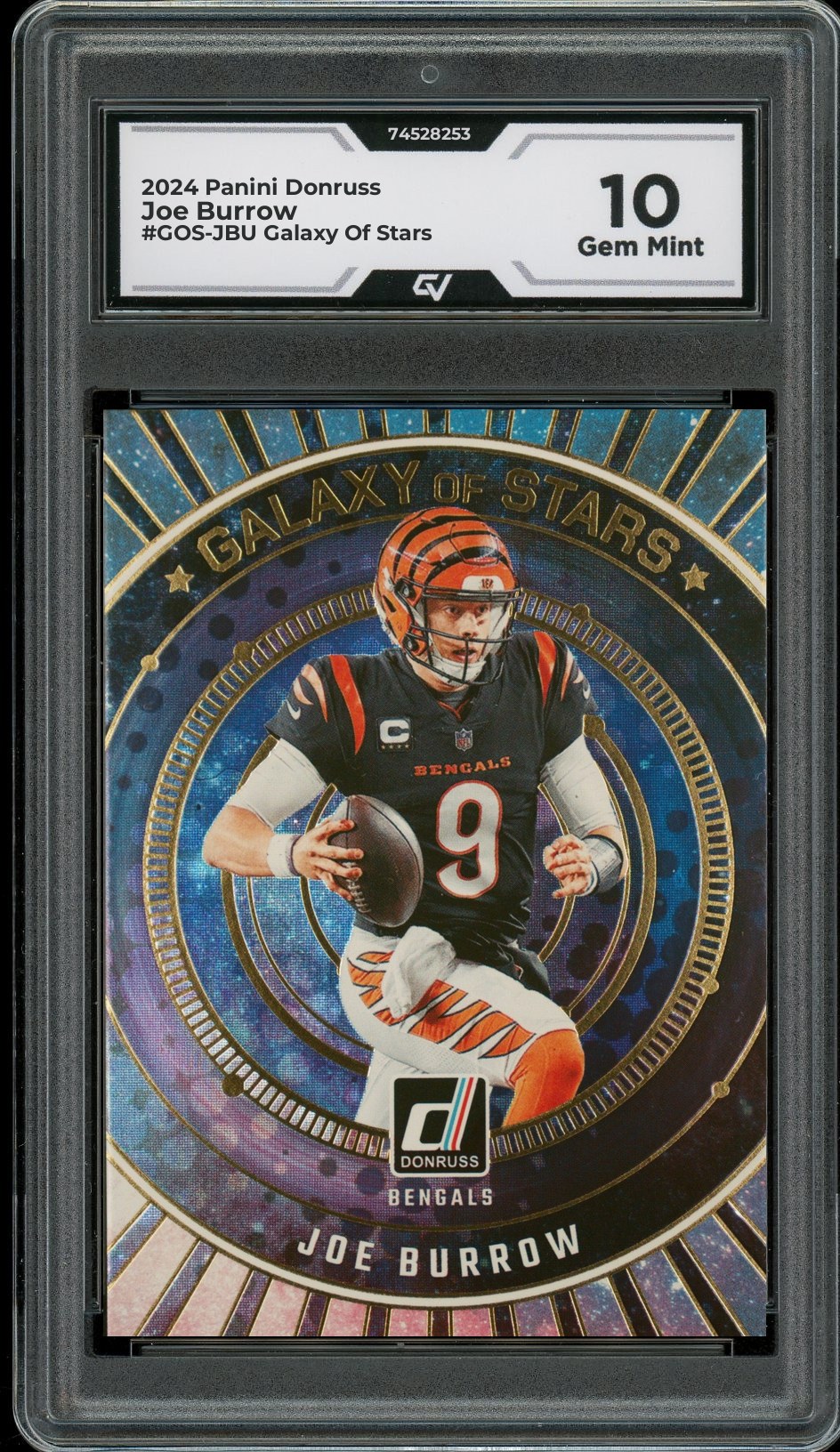 2024 Panini Donruss #GOS-JBU Joe Burrow Galaxy Of Stars Graded 10 Gem Mint - Front