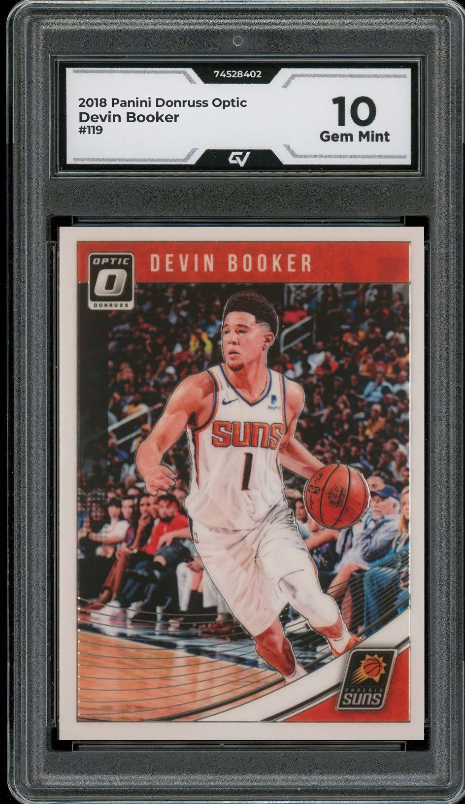 2018 Panini Donruss Optic #119 Devin Booker Graded 10 Gem Mint - Front