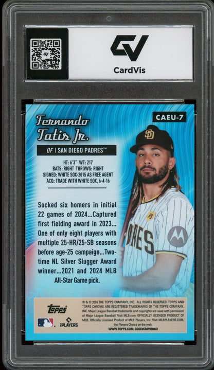 2024 Topps Chrome Update #7 Fernando Tatis Jr. All-Etch Graded 10 Gem Mint - Back