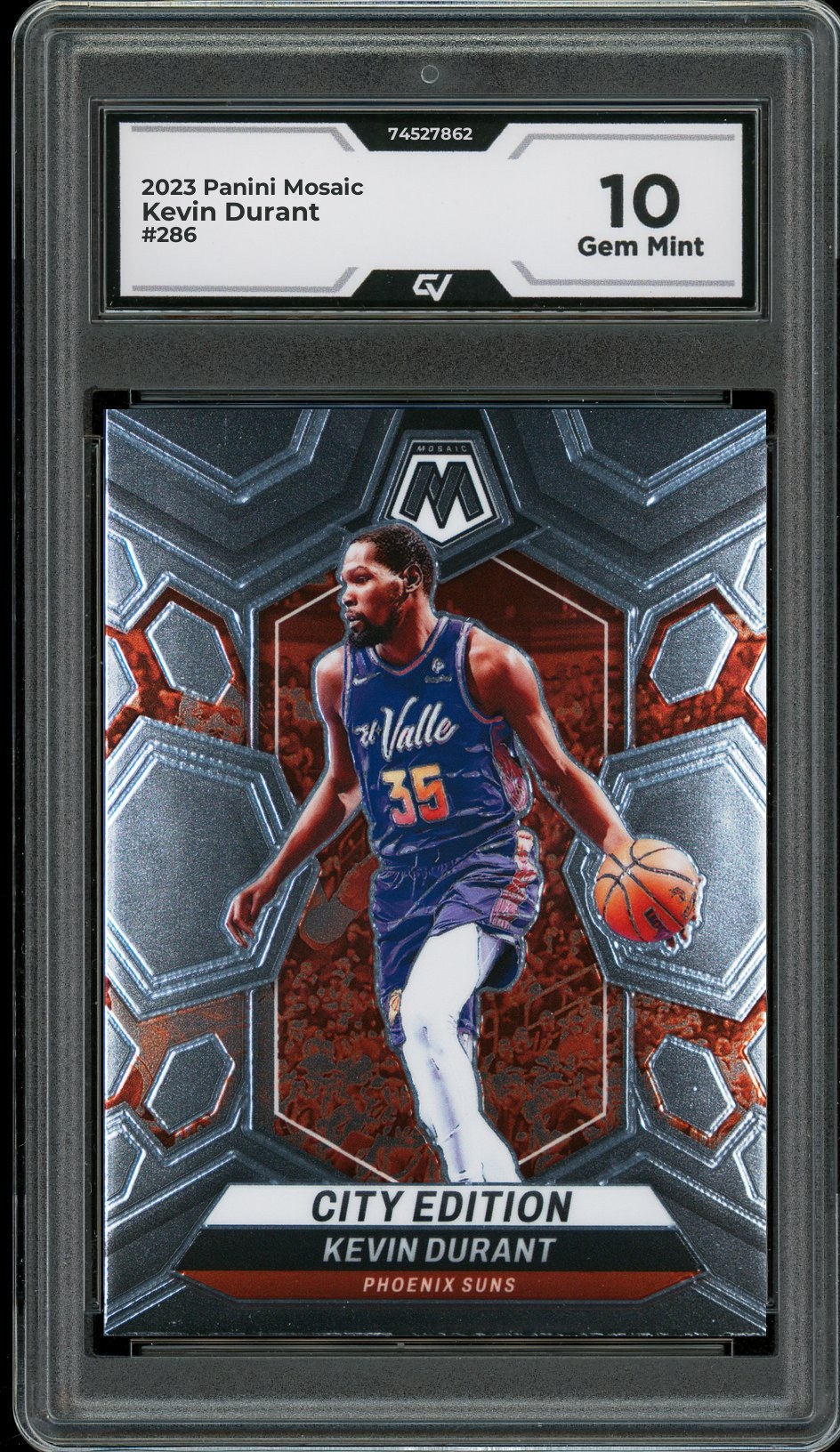 2023 Panini Mosaic #286 Kevin Durant Graded 10 Gem Mint - Front