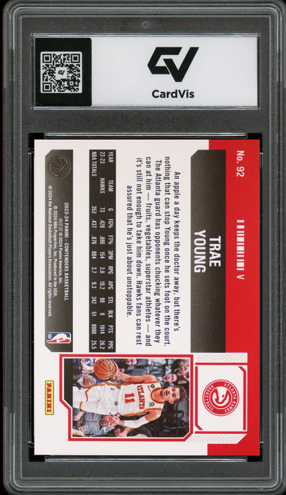 2023 Panini Contenders #92 Trae Young Variation Graded 10 Gem Mint - Back