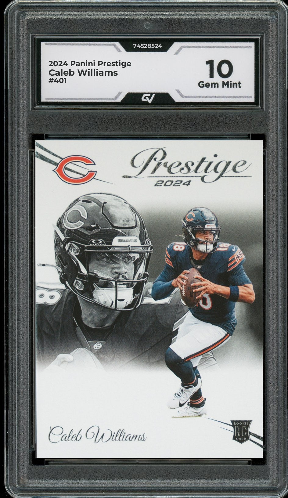 2024 Panini Prestige #401 Caleb Williams Rookie Card RC Graded 10 Gem Mint - Front