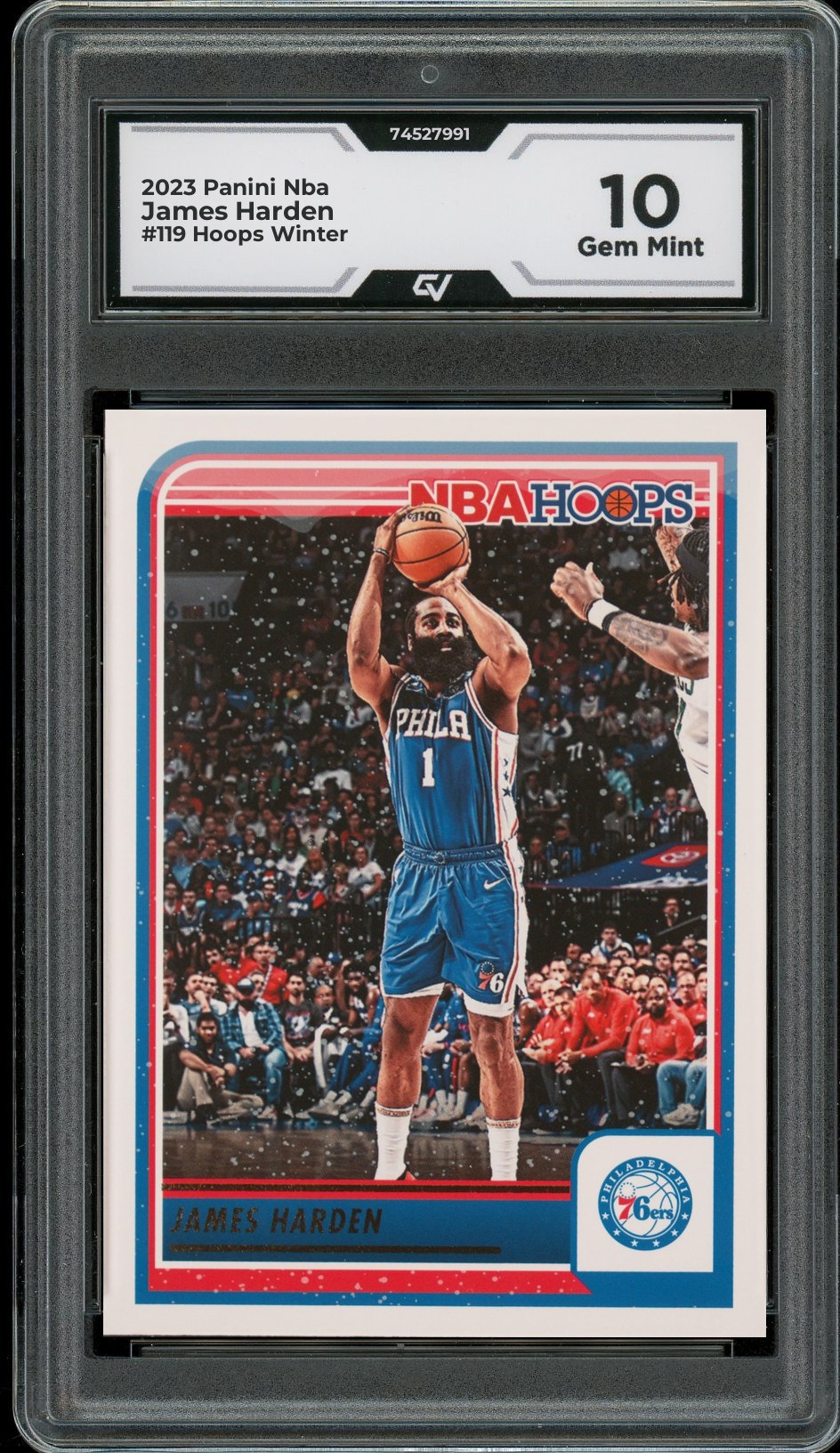2023 Panini Nba #119 James Harden Hoops Winter Graded 10 Gem Mint - Front