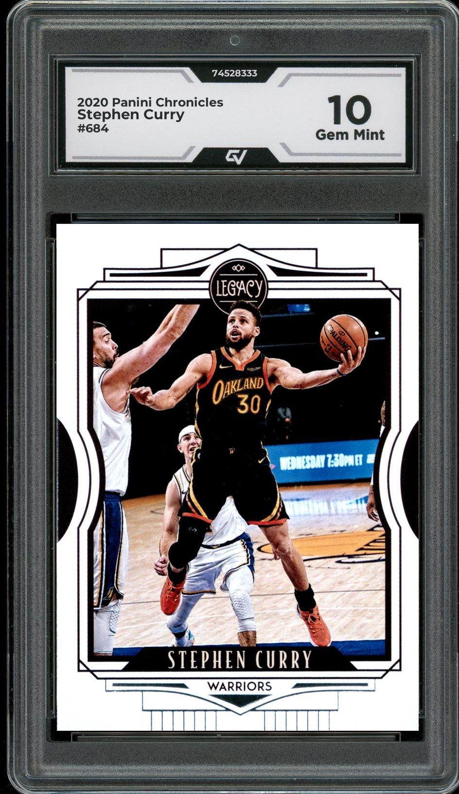 2020 Panini Chronicles #684 Stephen Curry Graded 10 Gem Mint - Front