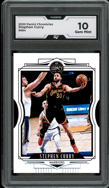 2020 Panini Chronicles #684 Stephen Curry Graded 10 Gem Mint - Front