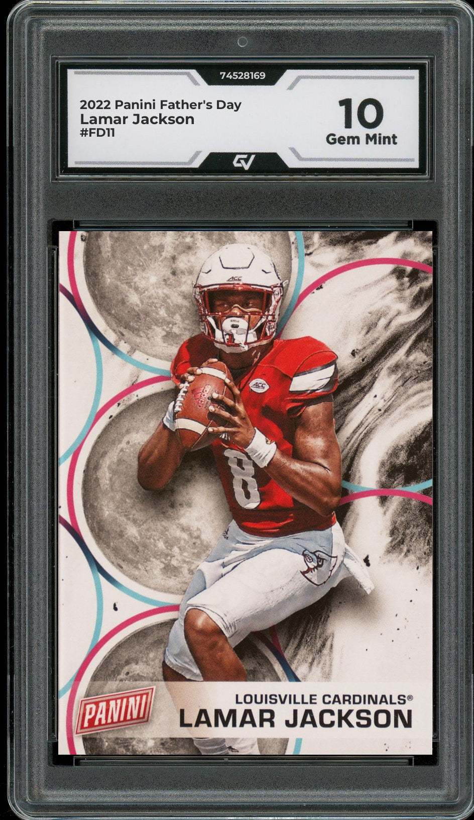 2022 Panini Father's Day #FD11 Lamar Jackson Graded 10 Gem Mint - Front